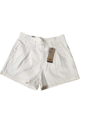Levi’s Womens Mom Cotton Shorts Size 32 White High Rise A-Line Relaxed NWT 07